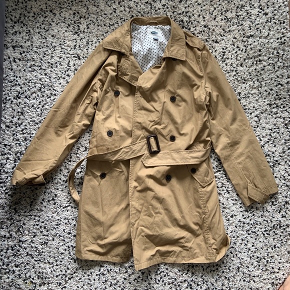 Old navy cream trench coat - Picture 1 of 10